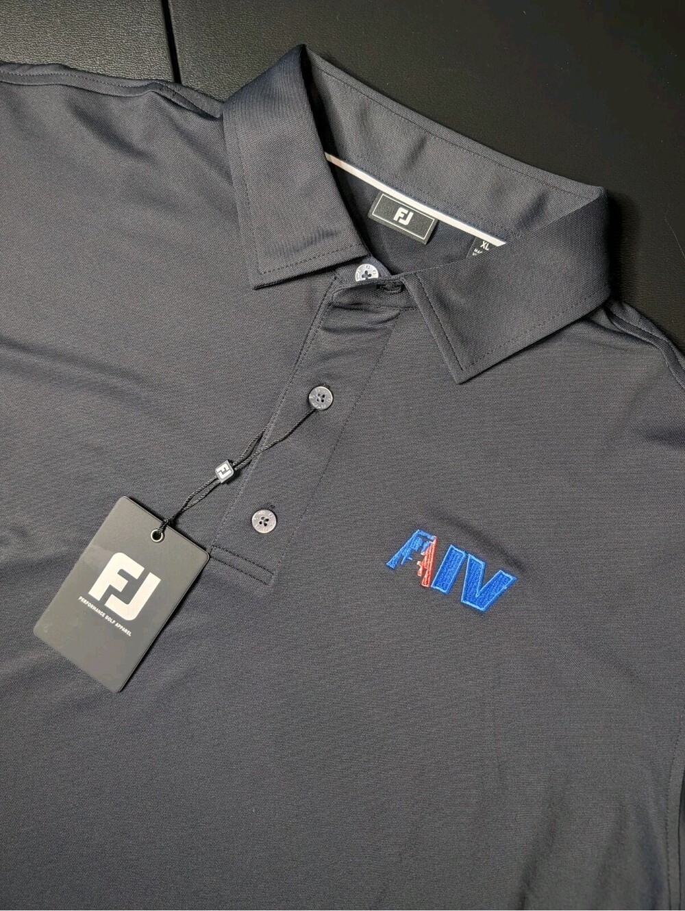 Footjoy Golf Polo Stretch Pique Solid Self Collar Black XL NWT